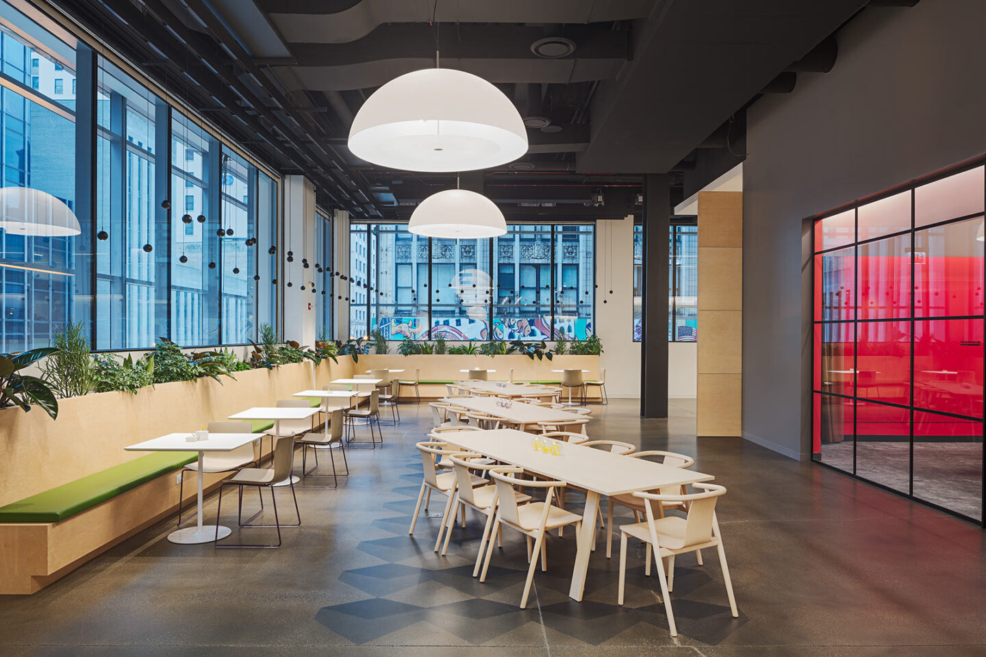 Chicago Office Features Distressed Timber, Sunlight, and Geometric ...