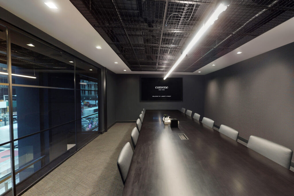 The South Boardroom at Convene One Liberty Plaza in Downtown Manhattan