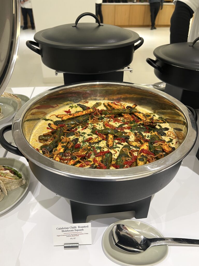 Calabrian chili roasted squash in buffet