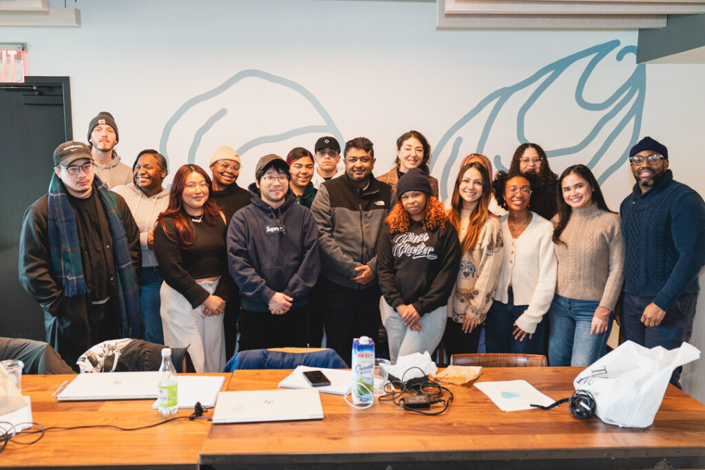 Convene and Hot Bread Kitchen partnership, image trainers with a group of Trainees